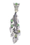 Genuine Sterling Silver Turquoise Feather Pendant RX95258